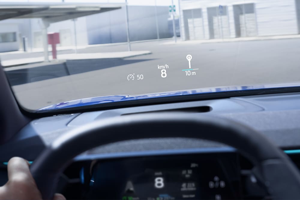 Der vollelektrische Ford Capri®, Head-up-Display.